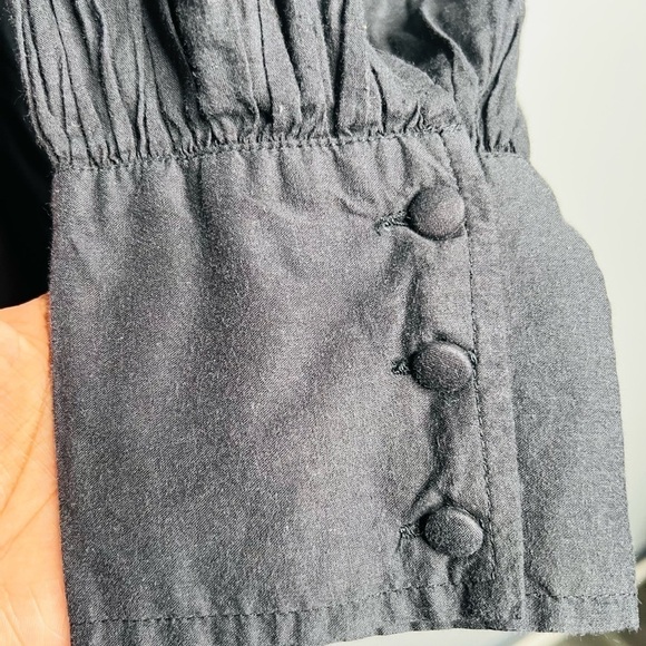 Eloquii Black Long Sleeve Round Neck Tiered Dress with Belt Plus Size 28 - Picture 4 of 7